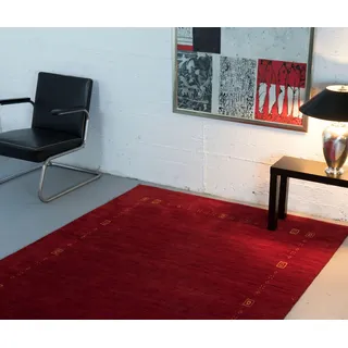 THEKO Wollteppich »Lori Dream 2« rechteckig 12 mm Höhe Handweb Teppich, reine Wolle, handgewebt, rot