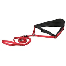 Trixie Waist belt with leash wide neoprene padded belt: 70-120 cm/12 cm leash: 1.10-1.50 m/20 mm black/graphite