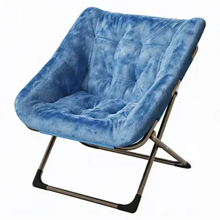 GarveeLife Faltbarer Loungesessel Für Wohnzimmer, Modern Sessel Bis 136kg | Lesesessel Schlafzimmer, Ohrensessel mit stabiler Metallrahmen, ohne Montage-Weiß/Grau/Rosa