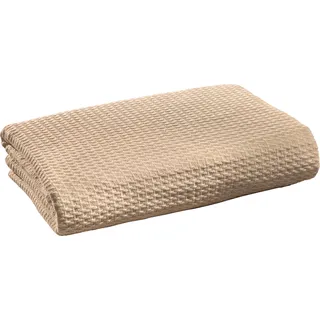 Erwin Müller Sommerdecke, Baumwolldecke beige Größe 150x200 cm - luftig-leicht, weiche Qualität, sehr angenehm - 100% Baumwolle