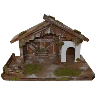 Alfred Kolbe Krippe »Weihnachtsdeko« aus Holz, 50x25x30 cm, für Figuren bis 11 cm Höhe, braun