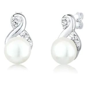 Elli Ohrstecker Infinity Perle Silber 925 Sterling