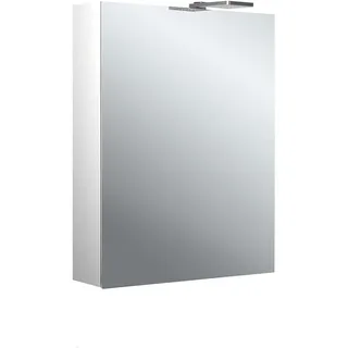 emco pure 2 style LED-Lichtspiegelschrank mit Aufsatzleuchte, eine Tür, wechselbarer Anschlag, 500x726x258mm, 979705310