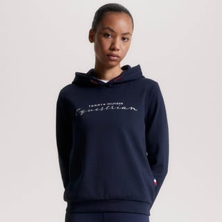 Tommy Hilfiger Equestrian Hoodie Damen Greenwich Graphic Damenpullover Desert Sky L