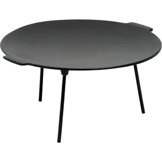 BBQ-Toro Gusseisen Grillplatte Ø 45 cm mit 3 Beinen | rund | Dutch Oven Ständer - Schwarz
