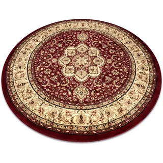 rugsX Teppich Royal 150 cm , Rot , Textil , Rund , 150x150 cm , Teppiche und Böden, Teppiche