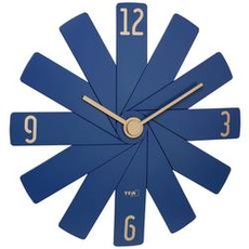 Bild Dostmann 60.3020.06 Quarz Wanduhr 400mm x 37mm x 400mm Blau, Mitternachtsblau Schleichendes Uhrw