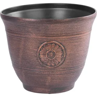 Blumentopf Strend Pro, Metall-Effekt, Kupfer-Optik, 25x30 cm