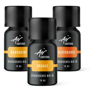 Air Creative® BIO Duft-Set „Shine Bright“ – 3x10ml Ätherische Öle naturrein | Orange, Mandarine & Blutorange | Fruchtiges Duft-Trio für Diffuser & Raumduft