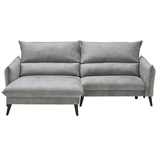 Carryhome Ecksofa , Grau , Textil , Kiefer , massiv , Füllung: Silikon , Ottomane links, L-Form , 238x170 cm , Stoffauswahl, seitenverkehrt erhältlich, Hocker erhältlich , Wohnzimmer, Sofas & Couches, Wohnlandschaften, Ecksofas