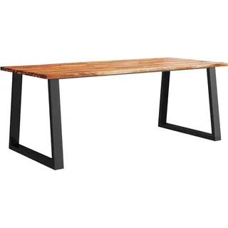 vidaXL Esstisch Baumkante 200x90x75 cm Massivholz Akazie