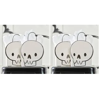 Ginger Ray Halloween White Skull Paper Partytüten für Süßes oder Saures, 6 Stück (Packung mit 2)