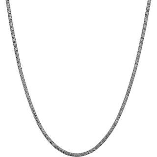 KUZZOI Halskette Herren 3mm für Anhänger Glieder 925 Sterling Silber Oxidiert Silber