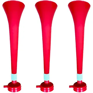 Packung x3 Kunststoff Vuvuzela Stadion/ungiftig Fußball Horn. Zübehor für Fußball- und Sportfeiern. Sehr Lautes Lufthorn für Animation.