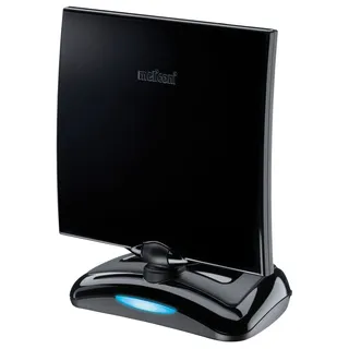 MELICONI AT-49 USB TV-Antenne mit Einstellbarer Verstärkung • Fertig für DVB-T2 und 5G • Schwenkbares Aufnahmekabel • Stromversorgung über mitgeliefertes USB-Kabel • Reichweite 30 km