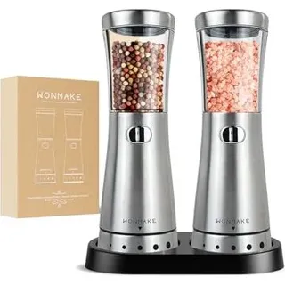 Salz und Pfeffermühlen Elektrische 2er Set mit USB Wiederaufladbarer,Verbesserte 4.5oz große Kapazität Gewürzmühle elektrisch,Einstellbare Grobheit