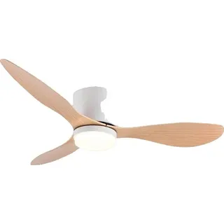 Deckenventilator Licht, energieeffizientes Design, Fernbedienungsfunktion, Holzmaserung, 52 Zoll(132CM), Holzmaserung, 52 Zoll(132CM)