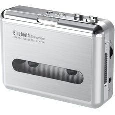 Bluetooth Walkman Tragbarer Retro Kassettenrecorder, Audio Musikkassetten Tape, 3,5 mm Kopfhöreranschluss, Kopfhörer (Im Lieferumfang enthalten)