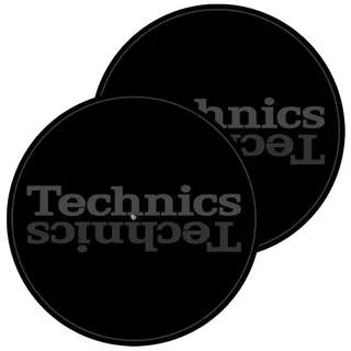 Technics Slipmat Duplex 7: Grau verspiegelt auf Schwarz