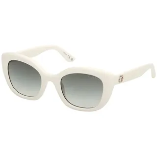 GUESS Gu00196 21P shiny white 51/23/140 Damen Sonnenbrillen - Weiß