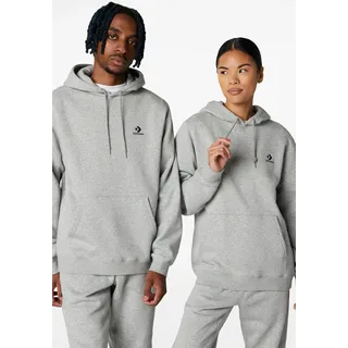 Converse Kapuzensweatshirt "EMBROIDERED STAR CHEVRON BRUSHED BACK FLEECE HOODIE", mit Kängurutasche, aus angerauter Sweatware, Langarm, vintage grau heather