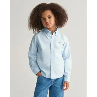 Gant Unisex für Kinder. 830423 Oxford Shield Kinder Shirt blau (5/6años= 110/116cm), Lässig, Baumwolle, Klassisch, Langarm, Bio-Baumwolle, N