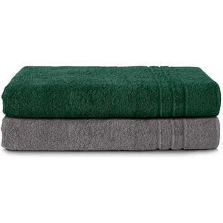 Komfortec Saunatuchset 80 x 200 cm anthrazit grau 2 St.