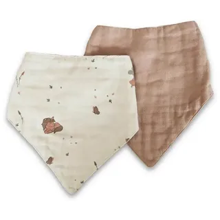 Nuuroo Villads muslin bib 2-pack - Unicorn / Rose dust