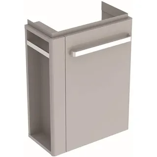 Geberit Handwaschbecken-Unterschrank RENOVA COMPACT 448 x 604 x 252 mm, mit Handtuchhalter links Lack lichtgrau hochglanz