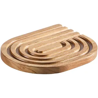 Homeware Profession. Schneidebrett , Akaziefarben , Holz , Akazie , massiv , 16.4x1.5x21.3 cm , Lfgb , nachhaltig , Küchenzubehör, Schneidebretter