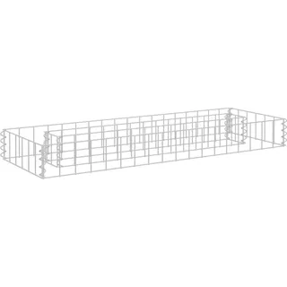 vidaXL Gabionen-Hochbeet Verzinkter Stahl 90x30x10 cm - Silber
