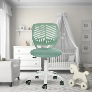 FurnitureR Morandi Bürostuhl, vielseitig, für Kinder, Arbeitsstuhl ohne Armlehnen, höhenverstellbar, drehbar, bunt, für Schule und Büro, Aqua