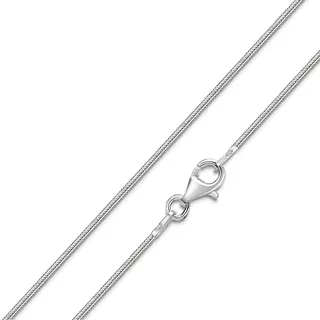 Materia Schlangenkette Silber 925 - Damen Halskette 55 cm fein K33-55cm