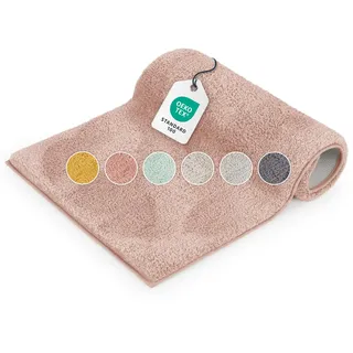 Blumtal Badematte 50x80 cm Hochflor - Oeko-TEX zertifizierter Badteppich - Badematten & Badteppiche - Duschvorleger - Badvorleger rutschfest waschbar - Badeteppich - Badezimmer Matte in Rosa