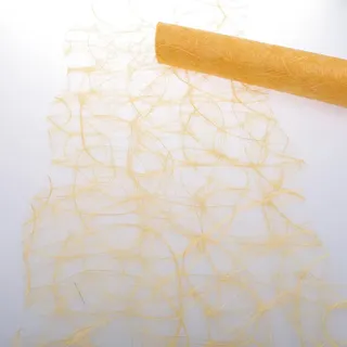 Deko AS GmbH Sizoweb Tischband Wellenschnitt apricot ca. 25 cm Rolle 25 Meter 64W 018-R