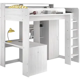 Parisot Hochbett Higher 90 x 200 cm Kiefer massiv beige