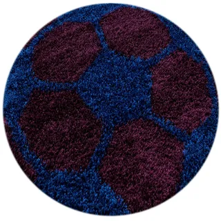 Ayyildiz Kinderteppich »Fun 6001« rund 30 mm Höhe Fußball Design,