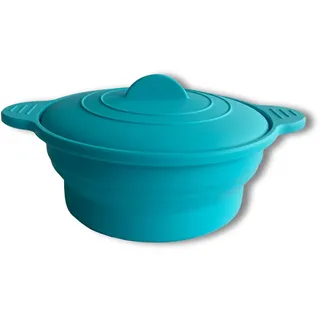 ELECTROHOGAR Dampfgarer für die Mikrowelle und Ofen 900ml | Faltbarer Dampfbox aus Silikon Schnell und Gesund Kochen | Einfach zu Verstauen und zu Transportieren