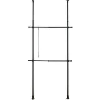 Wenko Herkules Basic Teleskop-Garderobensystem 75,0-120,0 x 165,0-300,0 x 11,0 cm schwarz