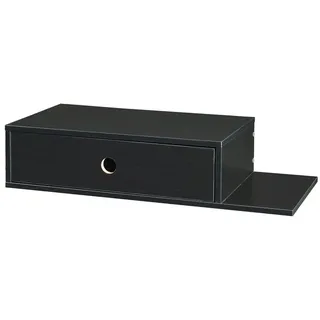 [en.casa] Wandregal Stor 65 x 30 x 15 cm Schwarz
