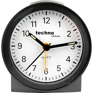 Technoline Modell G, Mechanischer Wecker, Rund, Grau, Weiß, Analog, 80 mm, 84 mm - Grau, Weiß