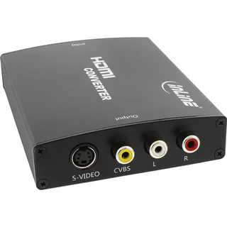 InLine HDMI zu Composite/S-Video Konverter mit Audio 65006 Schwarz