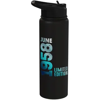 Limitierte Auflage 1958 Juni 1958 Vintage 1958 Retro Cool 1958 Stainless Steel Insulated Water Bottle
