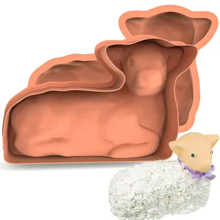 Kamehame Osterlamm Backform Silikon 30.5 cm Ostern Backform Lamm Kuchenform 3D Lammform Silikonform Osterlammform zum backen