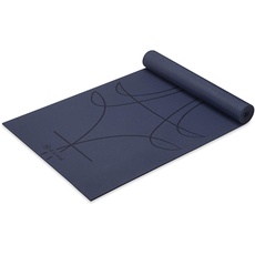 Gaiam Yogamatte - „Alignment“ Premium-Aufdruck 6 mm dick rutschfest für alle Arten von Yoga, Pilates und Boden-Workouts (173 cm x 61 cm x 6 mm dick), Tinte