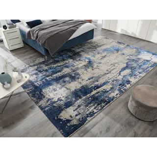 Musterring Vintage Teppich Wave Arte Polypropylen Graublau 140 x 200 cm