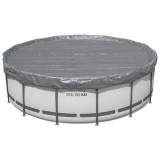 Bestway Poolabdeckung Ø4,27 m Rund Polyester Grau - Grau