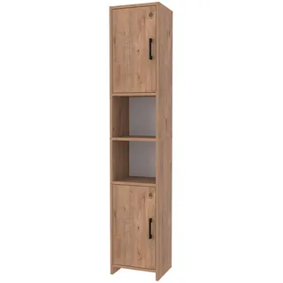 [en.casa] Hochschrank Rautrina 180 x 35 x 30 cm Beige