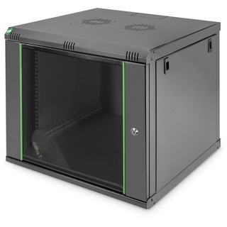 Digitus Netzwerkschrank - 19 Zoll Rack - 9HE - Wandmontage - 450mm Tiefe - Traglast 60kg - Dynamic Basic Serie - Schwarz