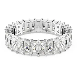 Swarovski Matrix Ring, Baguette-Schliff, Weiß, Rhodiniert